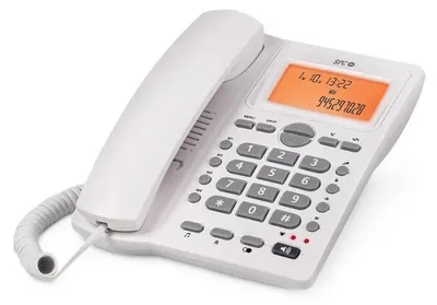 Productafbeelding van SPC kantoortelefoon, model 2, Analoog, Headset met kabel, Luidsprekerfunctie, Wit