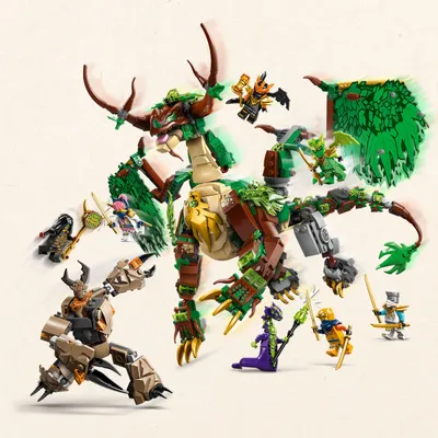 Produktbild von LEGO NINJAGO Der Drache des Lebens - Ninja Spielzeug mit Drachenfigur, Mini Monster Mech, 8 Minifiguren und Schwertern - Kreatives Geschenk für Jungen und Mädchen ab 8 Jahren und Fans - 71859
