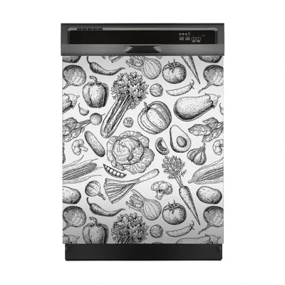 Produktbild von Aufkleber sticker 60x70 cm Dekorative folie Spülmaschine - Gemüse Vegetarisch