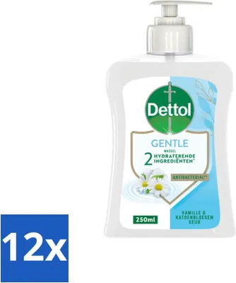Immagine prodotto di Dettol Sapone per le mani - Delicato - Camomilla e fiori di cotone - 250 ml - Confezione risparmio - 12 barrette