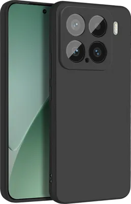 Produktbild von Avizar, Soft Touch Hülle Silikon Xiaomi 15, matte Rückseite, Schwarz