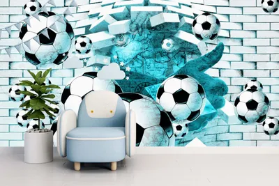 Produktbild von DECO WALLS Fototapete Kinderzimmer Bälle - Außergewöhnliche Haltbarkeit XXL 197x296 cm