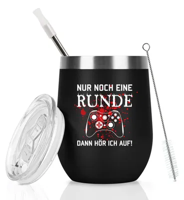 Isolierter Edelstahl-Campingbecher 350 ml mit Deckel