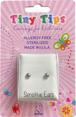 Produktbild von Studex Sensitive​ Tiny Tips Chirurgenstahl Ohrstecker mit Kugel 3-4mm Größe - 3 mm