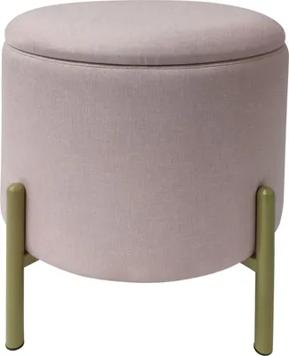 Produktbild von ECHTWERK Sitzhocker Logan mit hochwertigem Oberflächenbezug aus Polyester, Aufbewahrungsfunktion, 40 x 40 x 40 cm, bis 150 kg, rosa, EW-RH-0437R