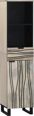 Produktbild von Badezimmerschrank Weiß 38 x 33 x 160 cm Holzwerkstoff