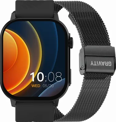 Produktbild von Smartwatch Gravity GT15-1 Schwarzes Silikonarmband + Schwarzes Armband