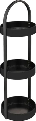 Produktbild von WENKO Badregal Mod. Dongo Schwarz matt, 3 Etagen, besonders für Nischen geeignet