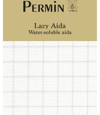 Obrázek produktu pro Permin Precut 14 ct. Lazy Aida 3459 s pomůckou pro počítání, látka pro ruční vyšívání křížovým stehem, 55 x 50 cm