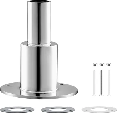 Produktbild von SucceBuy Durch Rumpf Auspuff Hautanpassung (24 mm), Schiffsauspuff gerades Rohr-Set mit Schrauben, Muttern und Dichtung für Diesel- und Standheizungen, Edelstahl 316 in Silber