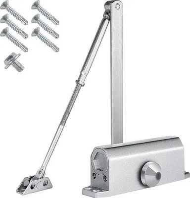 Produktbild von Famanu Türschließer hydraulisch - verstellbar, Aluminiumlegierung, Silber