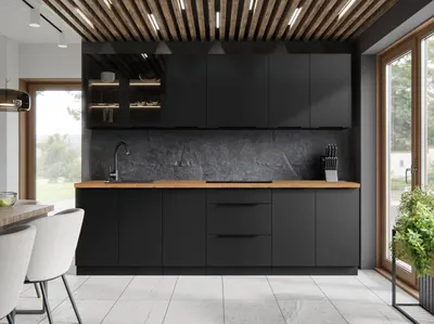 Produktbild von Küchenmöbel-Set "B" Kochzeile Siena 260cm mit Arbeitsplatte