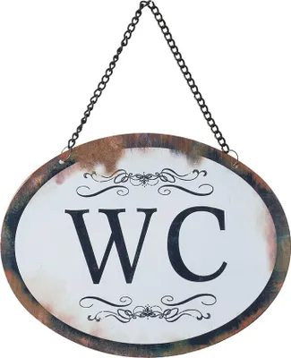 Produktbild von Clayre & Eef Textschild 17x13 cm Weiß Eisen