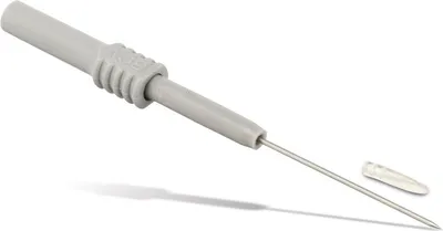 Produktbild von Prüfspitze mit 4 mm Sicherheitsbuchse, flexibel, grau