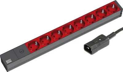 Produktbild von BACHMANN 19" Steckdosenleiste 8-fach 2300W, IEC320 C14 Stecker, Schwarz