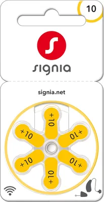 Produktbild von Signia Gr. 10 Hörgerätebatterien 6er Blister PR70 Gelb 24610 Sig10 24610313436