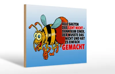 Produktbild von Holzschild Spruch 30x20cm Alle sagten das geht nicht