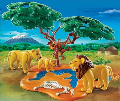 Produktbild von PLAYMOBIL 4830 - Löwenfamilie mit Affenbaum