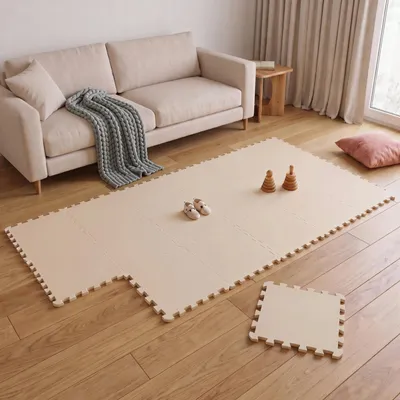 Produktbild von 18 Teile Baby Kinder Puzzlematte ab Null - 30x30 Puzzle Spielmatte Krabbelmatte, KI-generiertes Bild