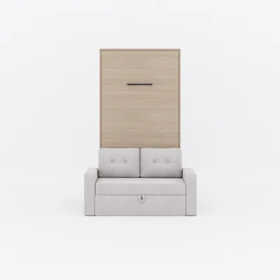 Produktbild von Schrankbett M3 Vertikal 100x200 cm mit Sofa  Kaiserberg Eiche