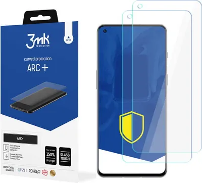 Produktbild von 3mk Display Schutzfolie ARC+ für OnePlus 9RT 5G  0,17mm Self-Heal (2 Stück)