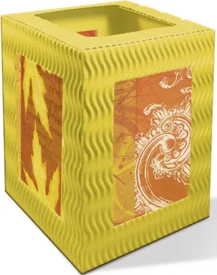 Produktbild von Windlichtpackung 10x12cm sonnengelb