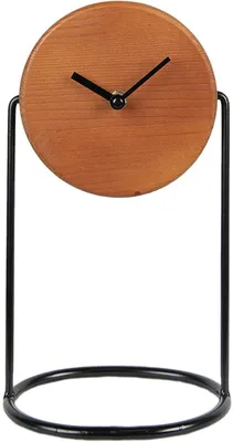 Productafbeelding van Clayre & Eef 6KL0792 Tafelklok, 16x12x28 cm - 1xAA batterij, bruin - zwart