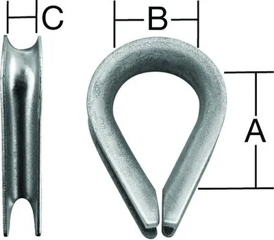 Produktbild von Vormann Seilkauschen bis 6 mm RF (V2A) 2 St