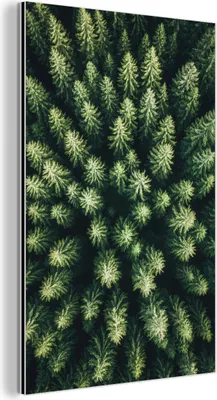 Produktbild von MuchoWow Wanddekoration Metall Metallbild Wandkunst 100x150 cm Bäume - Nadelwälder - Struktur MuchoWow Aluminium Gemälde - Bild