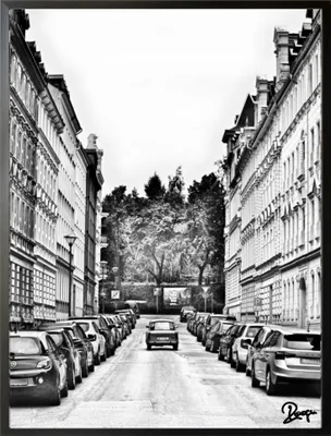 Produktbild von Trabi Holz Foto Bild 40x60cm Kunst Fotografie Wand Auto Oldtimer Trabant DDR Ost
