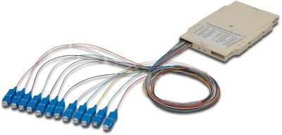 Immagine prodotto di Digitus A-96522-02-UPC-4 DIGITUS Spleißkassette mit 12 Pigtails, vormontiert, SC, OM4