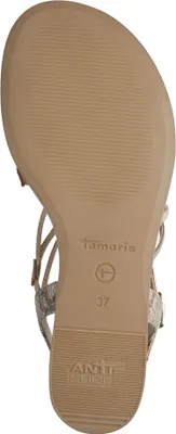 Produktbild von Tamaris Damen Sandale Riemchen Sandalette 1-28103-42, Größe:42 EU, Farbe:Beige