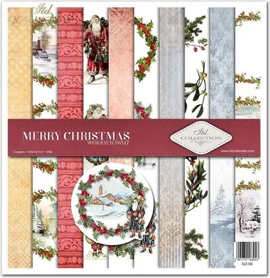 Produktbild von ITD COLLECTION Setz 11Stk 30x30cm Scrapbooking Papier - Merry Christmas