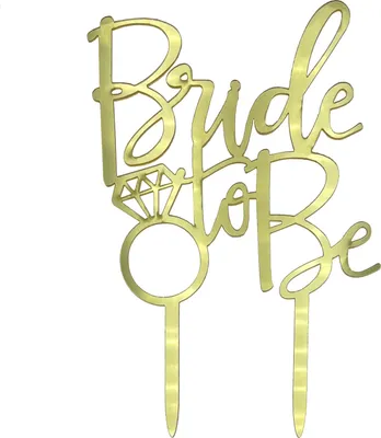 Produktbild von Oblique Unique Torten Kuchen Topper Aufsatz Bride to Be schwarz Deko Hochzeit JGA Junggesellinnenbaschied Dekoration
