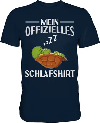Produktbild von Offizielles Schlafshirt Nachthemd Schlafanzug Pyjama Schildkröte T-Shirt – Navy / XL