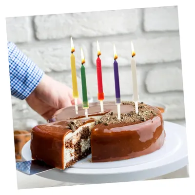 Produktbild von 12 Stück Kerzen für Hochzeitstorten und Geburtstagsfeiern - Kuchendekoration für Hochzeitszeremonien und Cupcakes