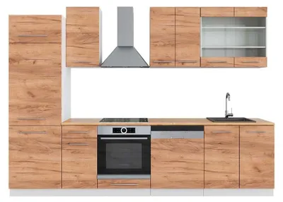 Productafbeelding van Complete keukeneenheid Vicco Fame-Line Eik goud/wit 300 cm , WB Eik, Model 42406