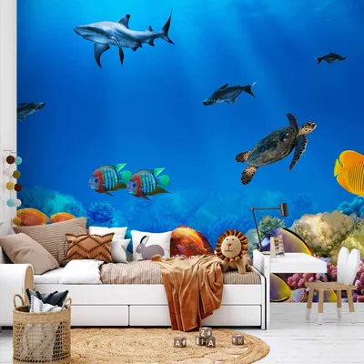 Produktbild von Vlies Fototapete - Underwater kingdom 100x70 cm Tiere 10110903-3