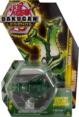 Immagine prodotto di Bakugan Nova Nillious Green, palla Bakugan con luce e trasformazione in figura, incluse carte collezionabili