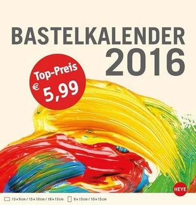 Produktbild von Bastelkalender 2016 mittel champagner