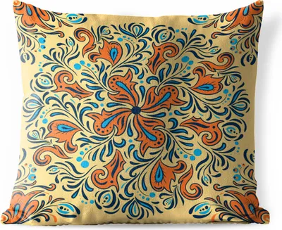 Produktbild von MuchoWow® Outdoor Kissen - Blume - Blütenblätter - Orange - Muster - 45x45 cm - Wetterfest - Lounge Kissen - Fotokissen - Dekoratives Kissen