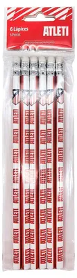 Produktbild von Atletico De Madrid Set Mit 6 Bleistiften Mit Radiergummi    One Size