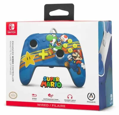 Produktbild von PowerA Enhanced Wired Controller, Gamepad, Nintendo Switch, Nintendo Switch OLED, D-Pad, Home button, Menü-Taste, Schaltfläche Optionen, Kabelgebunden, USB, Mehrfarbig