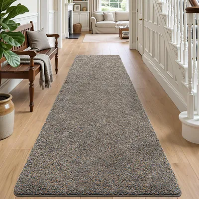 Produktbild von Flur Teppich Läufer 80 x 300 cm, rutschfest, Braun-blau
