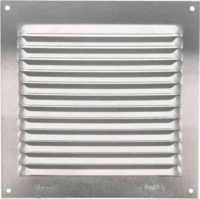 Produktbild von Aluminium Lüftungsgitter Abluftgitter Lüftungsblech Abdeckung Weiß oder Silber Abluftgitter Silber 150x150