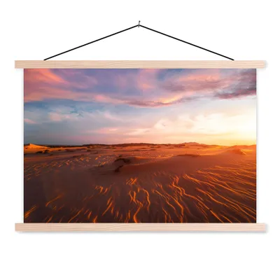 Produktbild von MuchoWow® Textilposter Sand - Landschaft - Himmel - Wüste 60x40 cm mit holzfarbenen Rahmen - Bilder