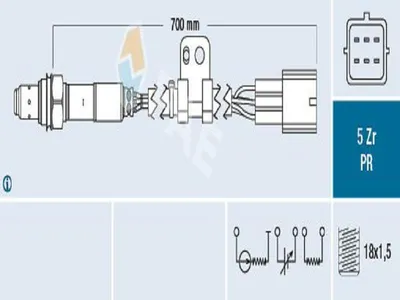 Produktbild von FAE Lambdasonde für MAZDA 6 Kombi (GH) vor-Kat 700mm 75090