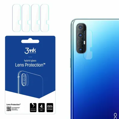 Produktbild von 3mk Hybridglas Lens Protection für Oppo Reno 3 Pro Kamera Objektiv Kameralinse 0,16mm 6H (4 Stück)