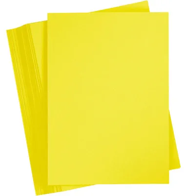 Produktbild von Karton, farbig, Sonnengelb, A6, 105x148 mm, 180 g, 100 Bl./ 1 Pck.