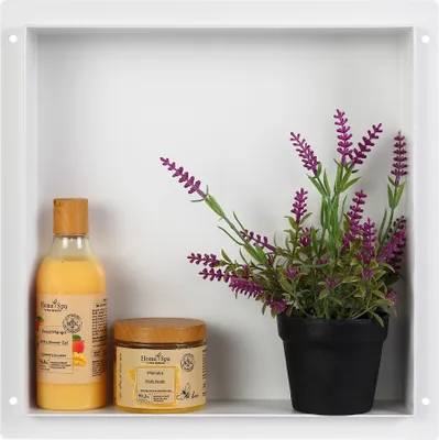 Produktbild von Balneo Wandnische ohne Rand WALL-BOX ONE NO RIM Edelstahl 30x30x10 cm weiß